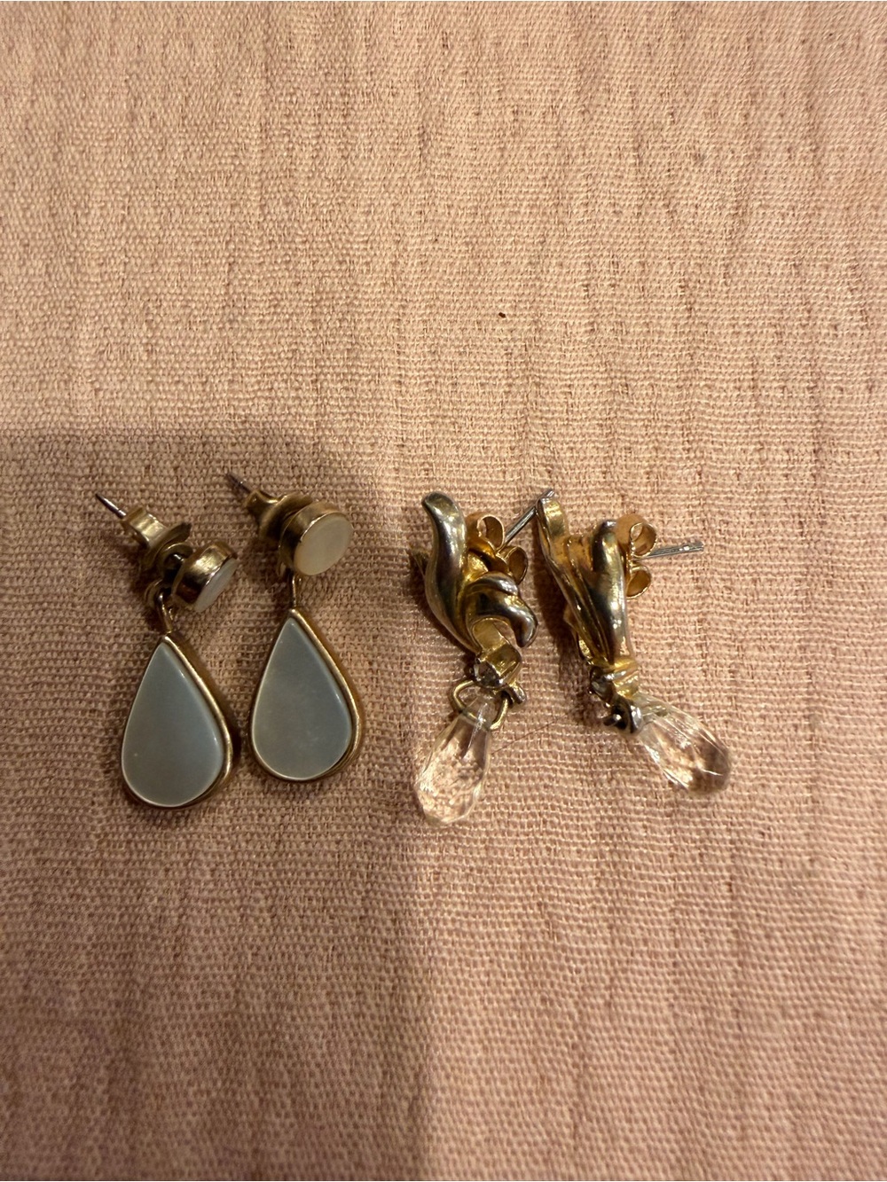 AVON 2pairs Gold Teardrop and Crystal Drop Women's Earrings